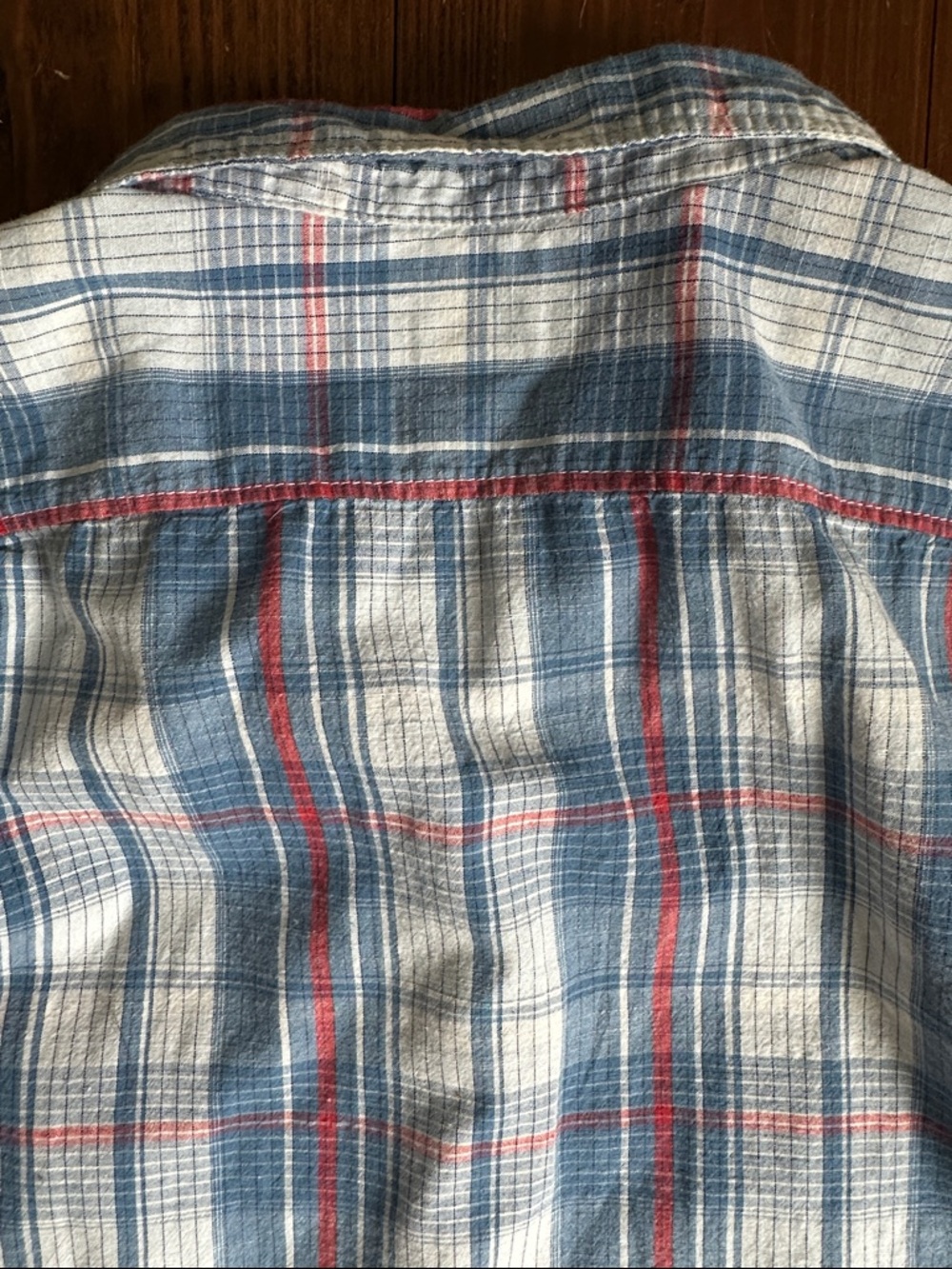 Daniel Cremieux Casual Short-Sleeve Plaid Button-Down Shirt - Blue, White & Red - Picture 7 of 11